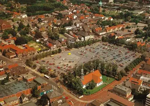 AK, Heide in Holstein, Luftbildansicht der Innenstadt, 1993