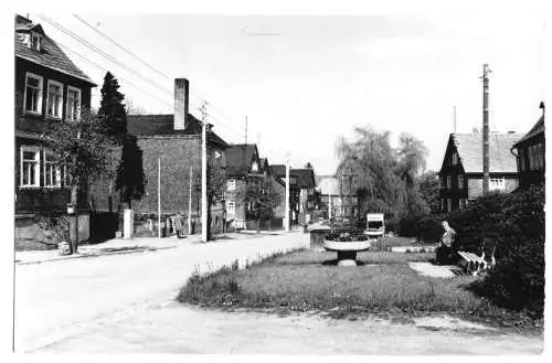 AK, Oberhain über Rudolstadt, Straßenpartie, Version 1, um 1963