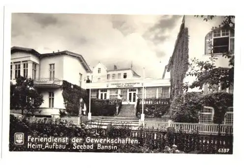 AK, Seebad Bansin Usedom, Heim Aufbau, 1953