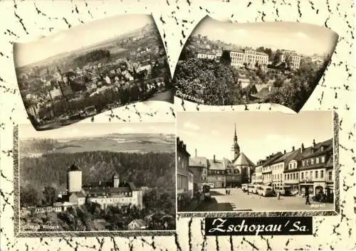 AK, Zschopau, vier Abb., gestaltet, 1965