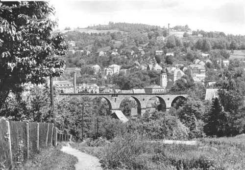 AK, Sebnitz, Teilansicht mit Viadukt, 1973