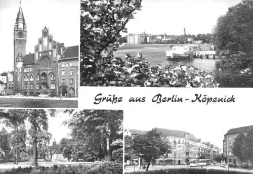 AK, Berlin Köpenick, vier Abb., u.a. Mandrellaplatz, 1979
