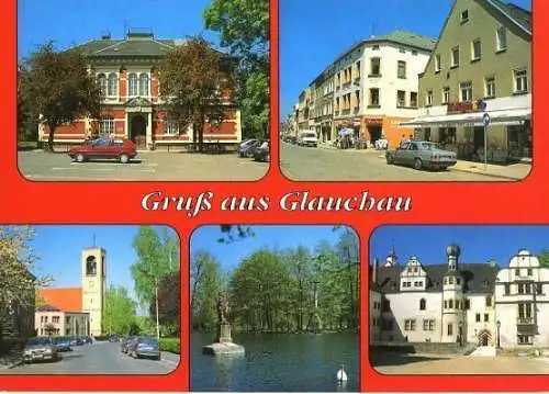 AK, Glauchau, 5 Abb., u.a. Berufl. Schulzentrum