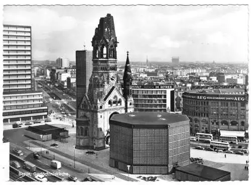 AK, Berlin Charlottenburg, Breitscheidplatz m. Gedächtniskirche, um 1964