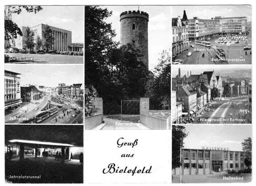 AK, Bielefeld, sieben Abb., um 1960