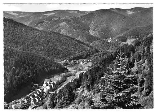 AK, Hornberg Schwarzwaldbahn, Blick auf Posthöfele, Krankenhaus, Jugendhb., 1968