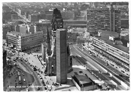 AK, Berlin Charlottenburg, Breitscheidplatz m. Gedächtniskirche, belebt, um 1966