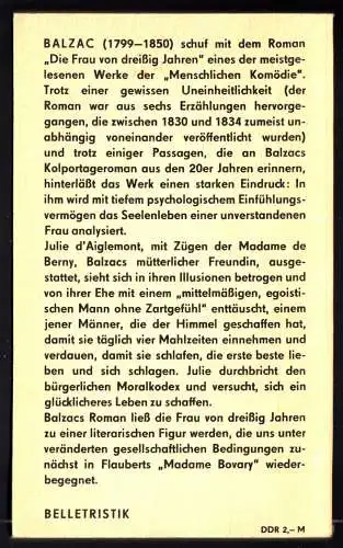 Balzac, Honoré de; Die Frau von dreißig Jahren, 1979, Reclam 189