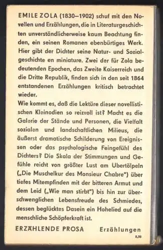 Zola, Emile; Um eine Nacht der Liebe, 1966, Reclam 297