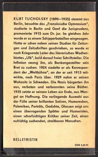 Tucholsky, Kurt; Drei Minuten Gehör, 1978, Reclam 309