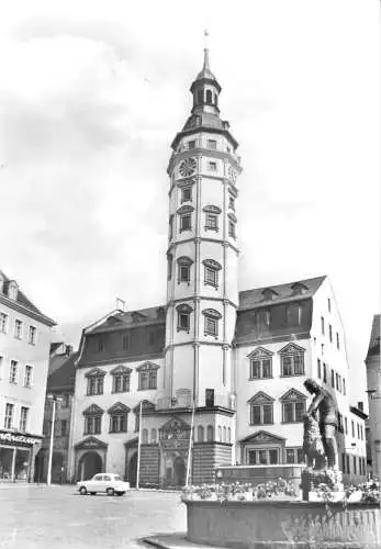 AK, Gera, Blick zum Rathaus, 1982