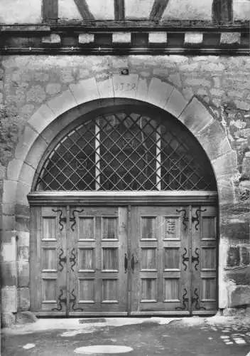 AK, Schleusingen, Thür. Wald, Schloß Bertoldsburg, Eingangstor, 1973