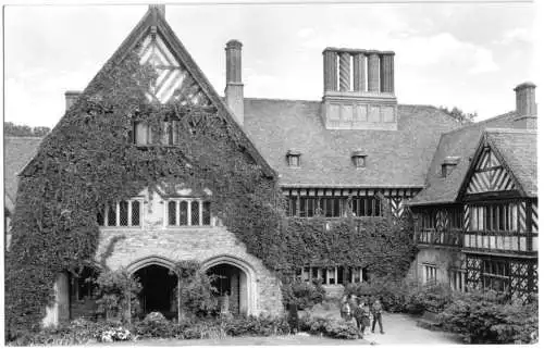 AK, Potsdam, Neuer Garten, Schloß Cecilienhof, Eingang Gedenkstätte, 1970