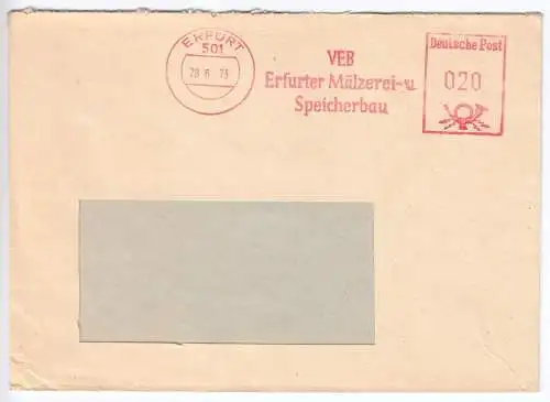AFS, VEB Erfurter Mälzerei- u. Speicherbau, o Erfurt, 501, 28.6.73