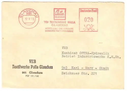 AFS, VEB Textilwerke Palla Glauchau, o Glauchau, 961, 12.9.73