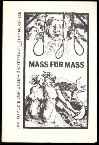 Theaterprogramm, Kammerspiele des DT Berlin, Shakespeare, Mass für Mass, 1971