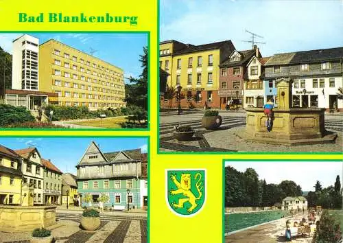 AK, Bad Blankenburg, vier Abb. und Wappen, 1986