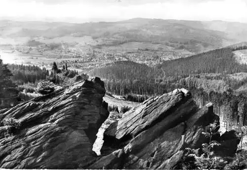 AK, Zella-Mehlis Thür., Blick von den Kaltenbrunner Steinen, 1976