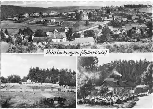 AK, Finsterbergen Thür. Wald, drei Abb., 1962