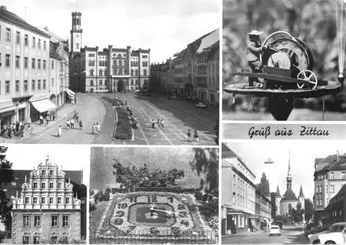 AK, Zittau, fünf Abb., u.a. Platz der Jugend, 1984