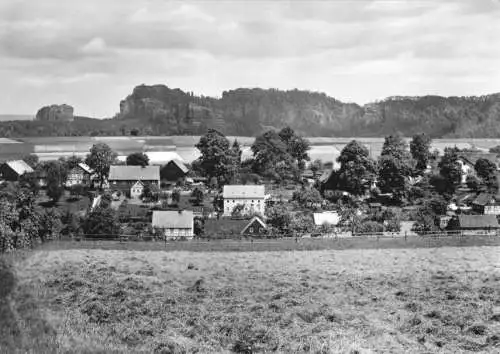 AK, Reinhardtsdorf Sächs. Schweiz, Teilansicht, Vers. 1, 1966