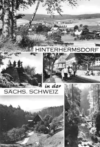 AK, Hinterhermsdorf Sächs. Schweiz, fünf Abb., 1978