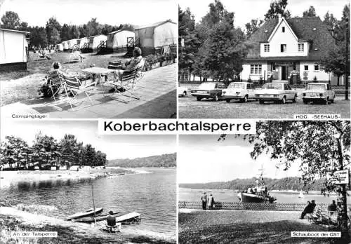 AK, Werdau, Koberbachtalsperre, vier Abb., 1978