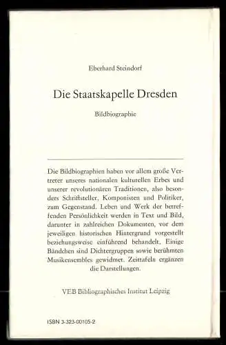 Steindorf, Eberhard; Die Staatskapelle Dresden, 1987