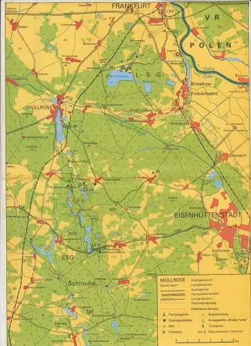 tour. Prospekt mit Wanderkarte, Schlaubetalinformation, 1983