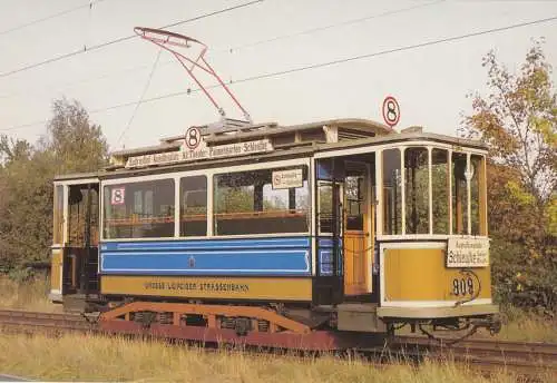 AK, Leipzig, Historischer Triebwagen 809 (Typ 20), Bj. 1913, um 2000