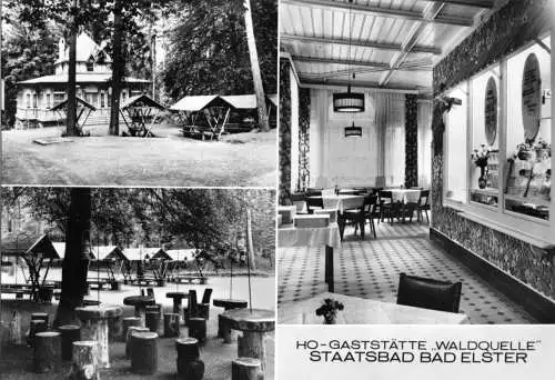 AK, Bad Elster, HO-Café "Waldquelle", drei Abb., 1975