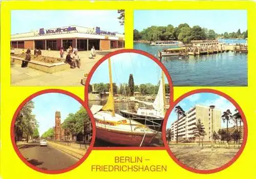 AK, Berlin Friedrichshagen, fünf Abb., gestaltet, 1983