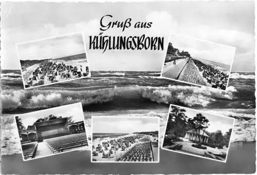 AK, Ostseebad Kühlungsborn, fünf Abb., gestaltet, 1964