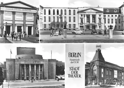 AK, Berlin, Stadt der Theater, vier Abb., 1968