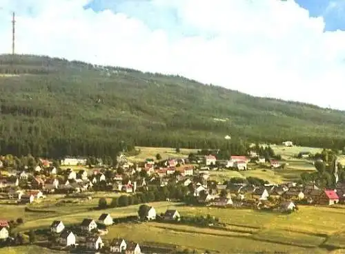 AK, Bischofsgrün, Gesamtansicht, Fernsehturm, 1969