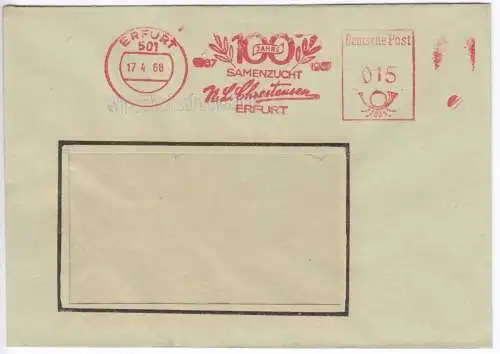 AFS, 100 Jahre Samenzucht N. L. Chrestensen, Erfurt, o Erfurt, 501, 17.4.68