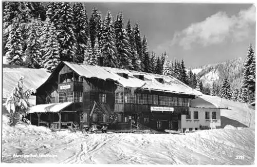 AK, Tiefenbach b. Oberstdorf Allgäu, Alpengasthof Sesselalpe, 1963