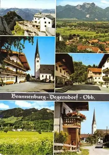 AK, Brannenburg - Degerndorf Obb., sechs Abb., 1970