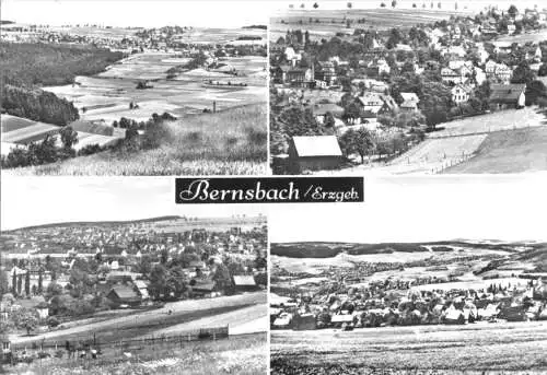 Ansichtskarte, Bernsbach Erzgeb., vier Abb., 1978