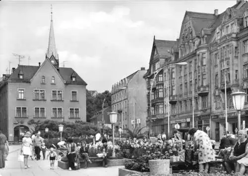 Ansichtskarte, Aue Sachs., Markt?platz, belebt, 1979