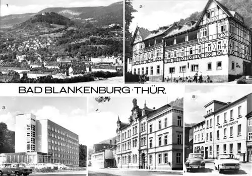 Ansichtskarte, Bad Blankenburg Thür., fünf Abb., 1977