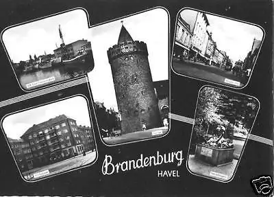 Ansichtskarte, Brandenburg Havel, fünf Abb., 1962