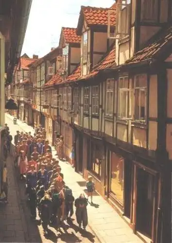 AK, Hameln, Rattenfängerzug i.d. Altstadt, um 1978