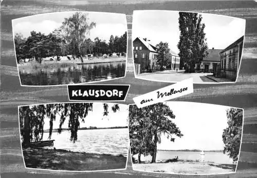 Ansichtskarte, Klausdorf am Mellensee, Kr Zossen, vier Abb., 1969