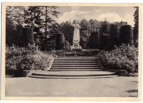 Ansichtskarte, Hamburg Ohlsdorf, Friedhof, um 1942