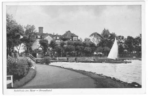 AK, Steinhude am Meer, Partie mit Strandhotel, um 1955