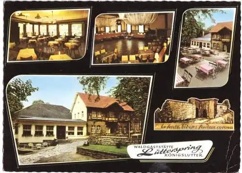 Ansichtskarte, Königslutter Elm, Waldgaststätte Lutterspring, 1977