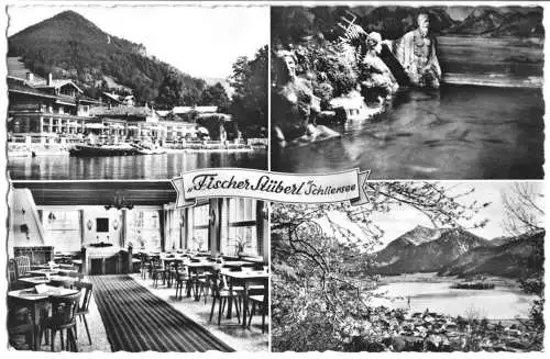 AK, Schliersee, Gaststätte "Fischer-Stüberl", vier Abb., 1962