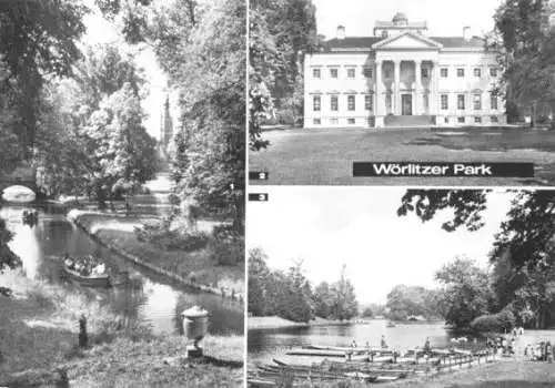 Ansichtskarte, Wörlitzer Park, drei Abb., 1970