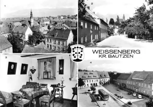 Ansichtskarte, Weissenberg, Kr. Bautzen, vier Abb., 1978